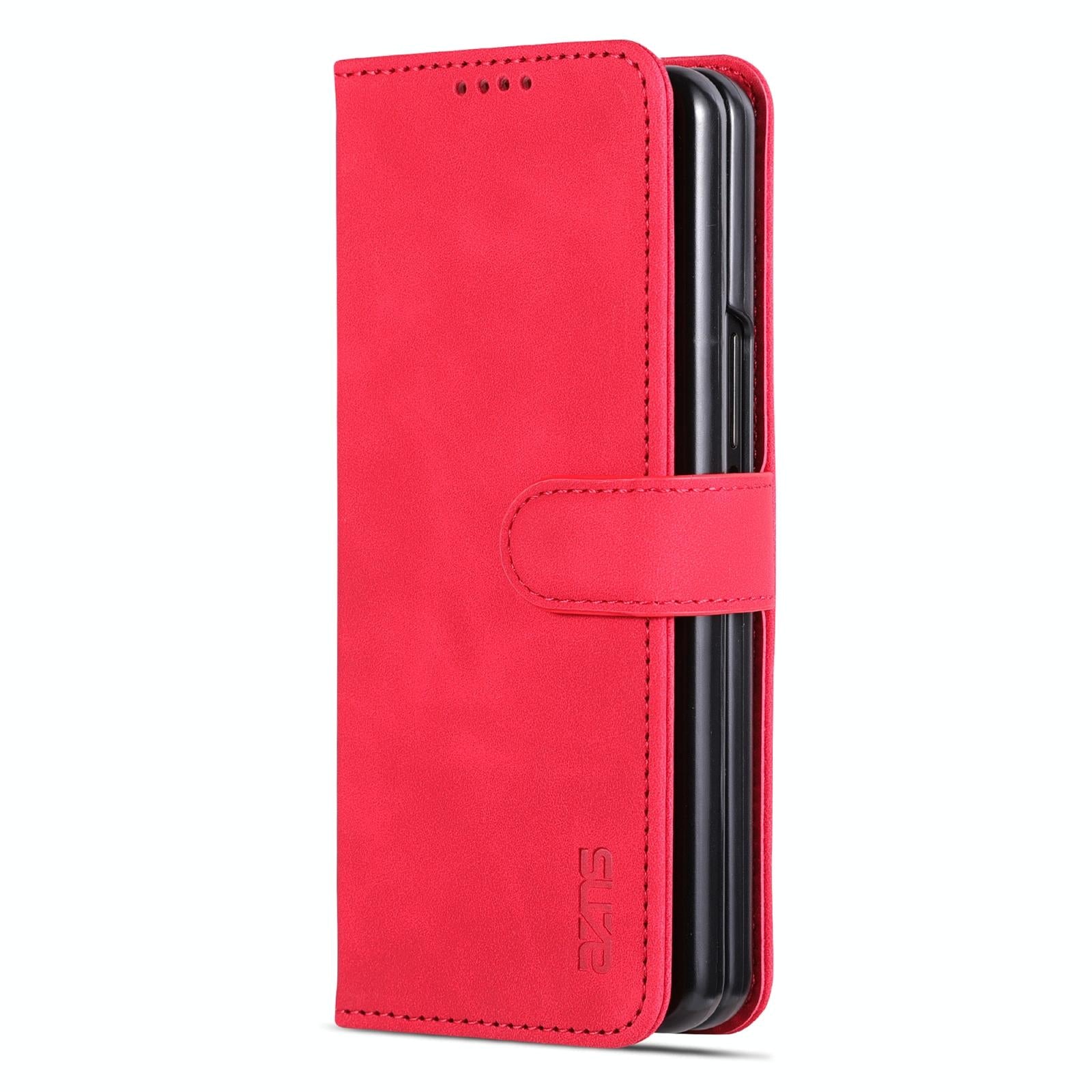 For Samsung Galaxy Z Fold4 5G Leather Phone Case - Smooth Calf Texture - Brown 15