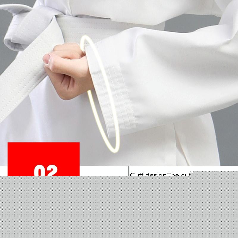Taekwondo Training Uniform Child & Adult Cotton Clothing Size 130 - Striped Long Sleeves - 180 7