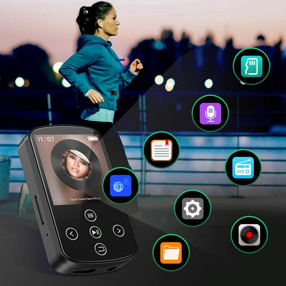 Touch Screen Mp3 Bluetooth Music Player 128Gb Memory Hifi Sports Clip - 128Gb 3