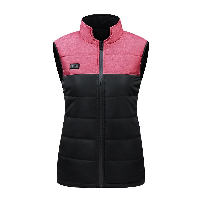 Heated Vest Electric Heating 3 Constant Temperature Warm Cotton Jacket - Black-4 Zones Heating - 3Xl 9