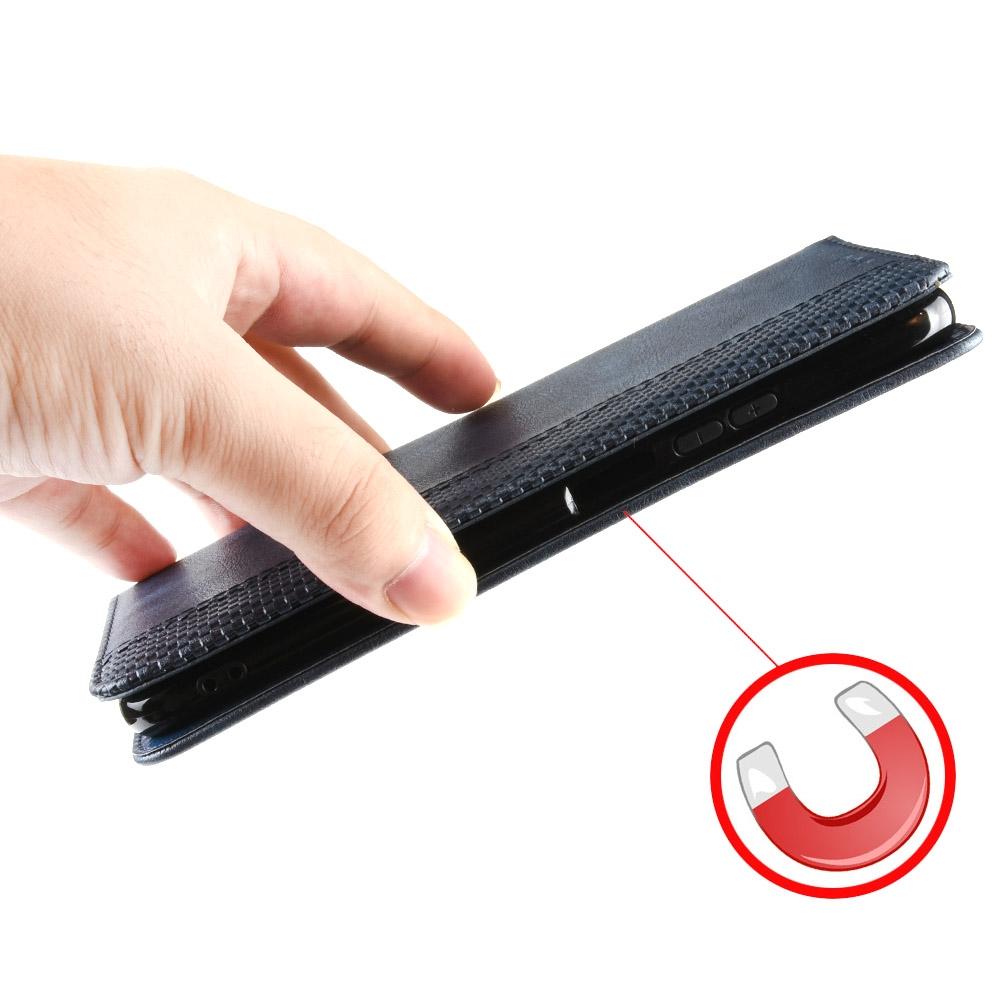 For Samsung Galaxy Z Fold4 5G Vintage Leather Phone Case With Magnetic Buckle - Black 9