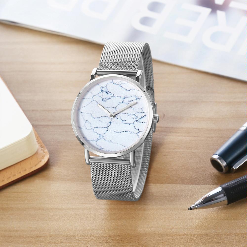 Stylish Men Quartz Watch with Stainless Steel Band - Round Dial Silver Alloy Case - Wa0736A 12