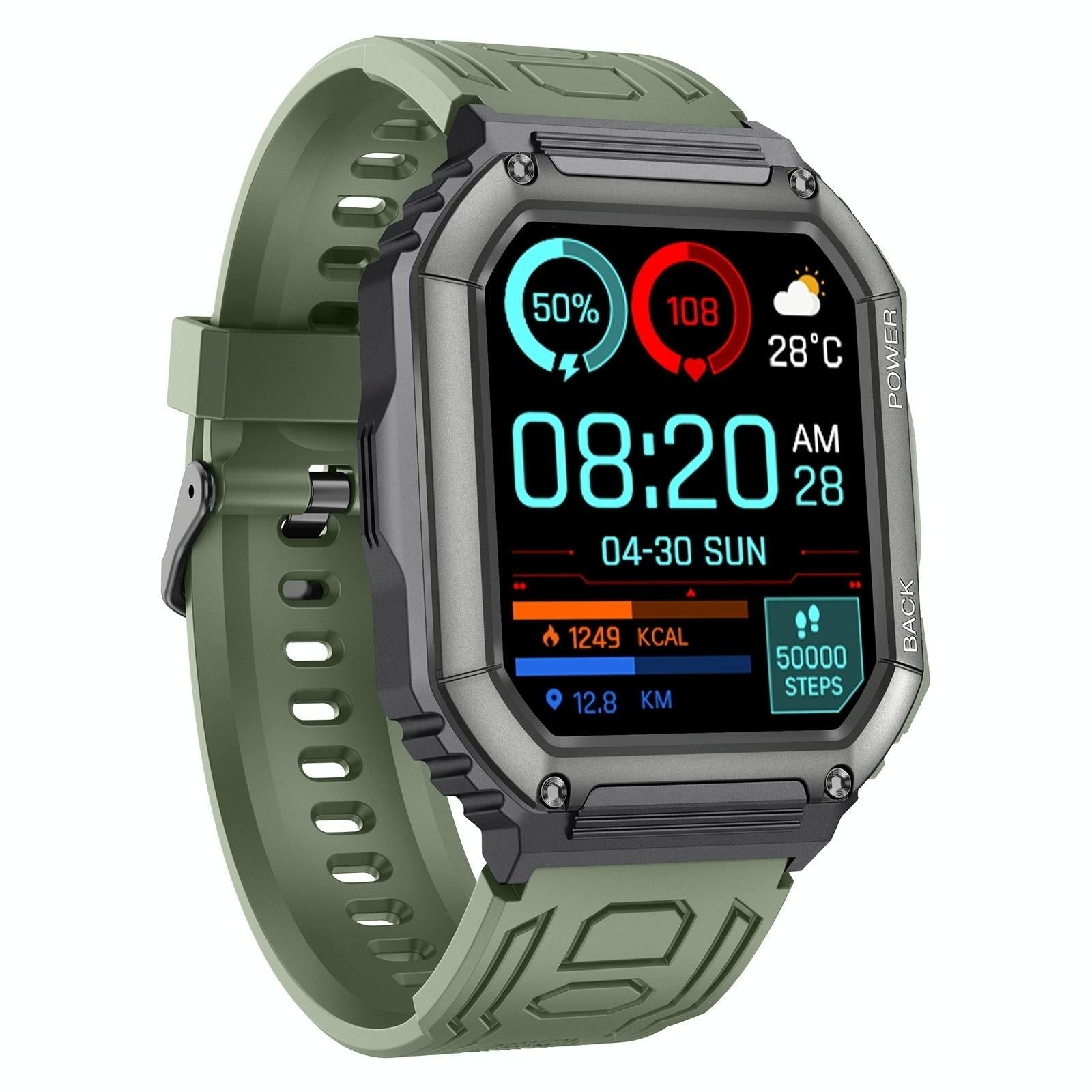 Waterproof Pedometer Sport Smart Watch Support Heart Rate / Blood Pressure Monitoring / Bt Calling - Camouflage Black 3