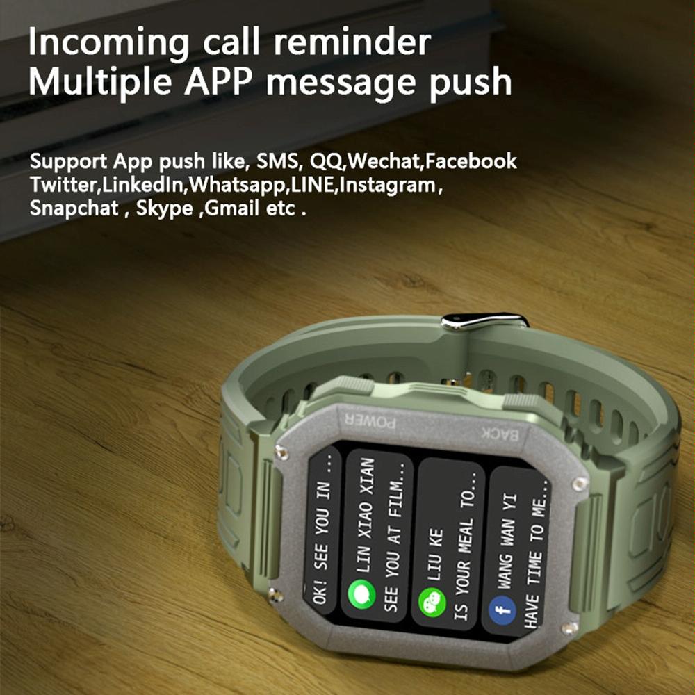 Waterproof Pedometer Sport Smart Watch Support Heart Rate / Blood Pressure Monitoring / Bt Calling - Camouflage Black 8