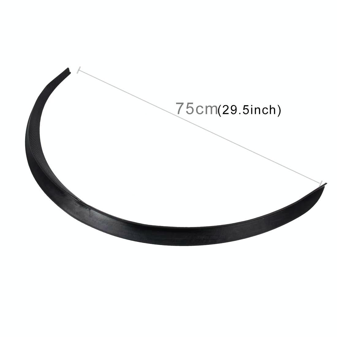 2 Pcs 45Cm Car Stickers Rubber Large Round Arc Strips Universal Fender Flares Wheel Eyebrow Decal Sticker Eyebrow Car-Covers Black Striped Round Arc Strips - 75 X 2Cm 12