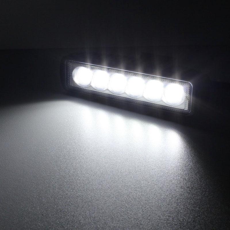 18W Epistar 6 Led Car Work Lamp Bar Light Waterproof Ip67 Dc 10 - 30V - Dc 10-30V 12