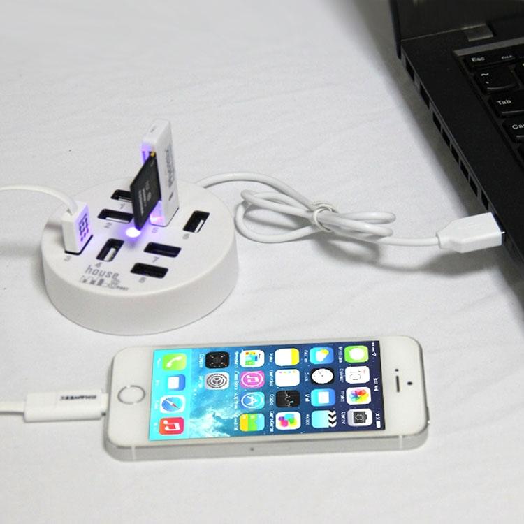 8-Port Usb 2.0 Hub For Laptop 60Cm Length 1Tb Hdd Support 7