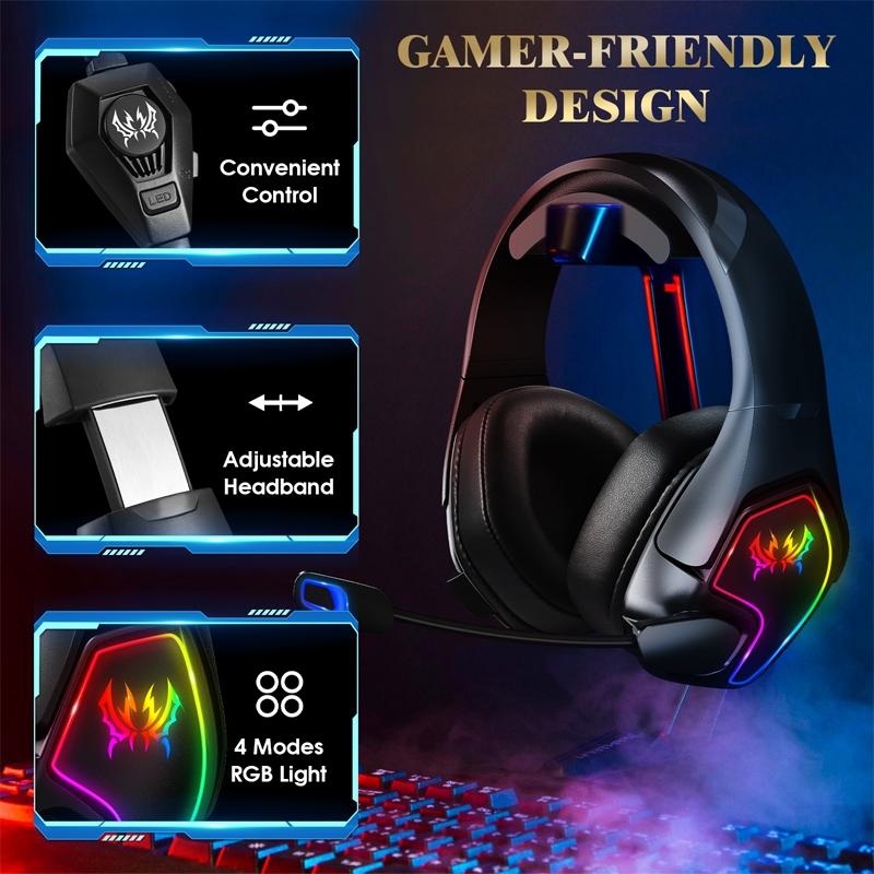 Rgb Gaming Headset With Omni Mic 1.9M Cable 7