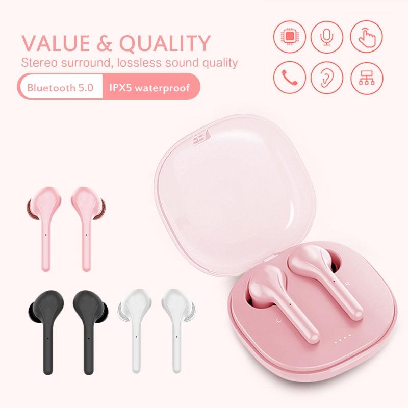 Wireless Stereo Sports Bluetooth Earphones with Charging Box - K88 Tws - Black 9