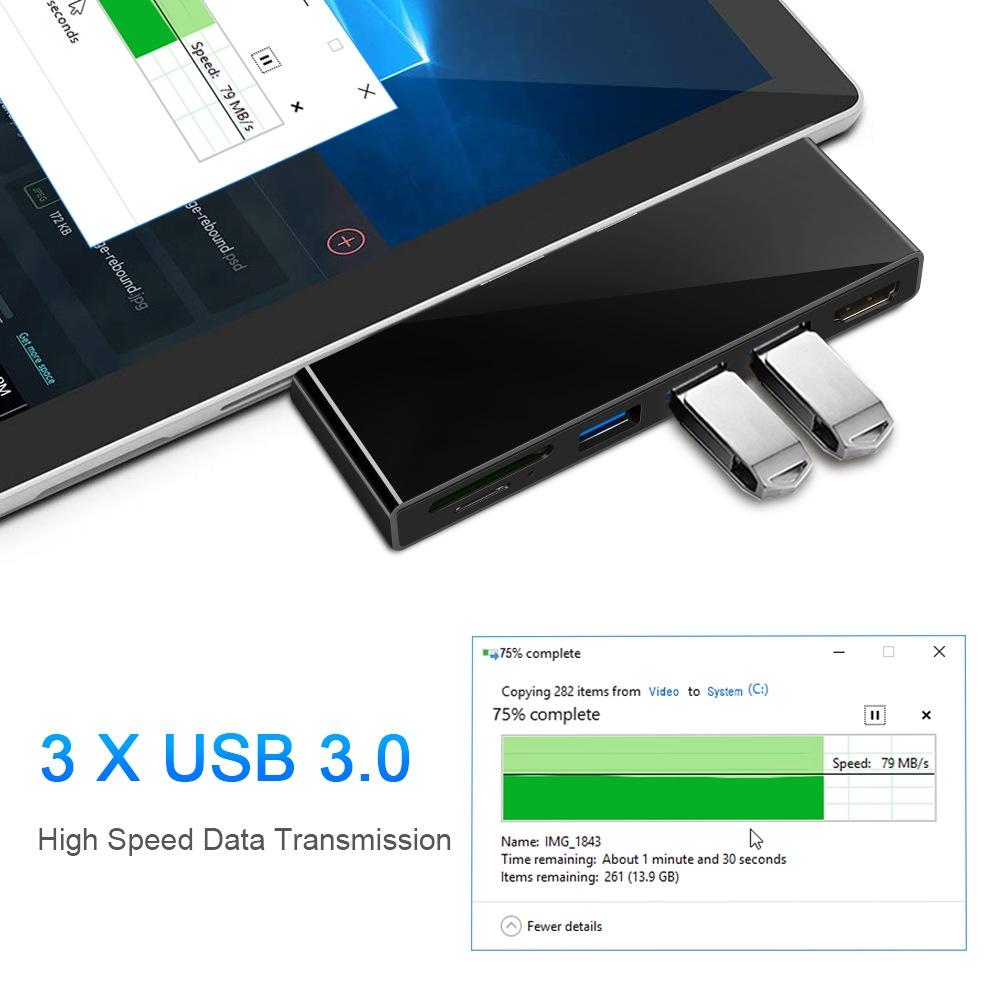 3-Port Usb 3.0 + Hdmi + Sd / Tf Card Reader Hub With 4K Hdmi Adapter 6