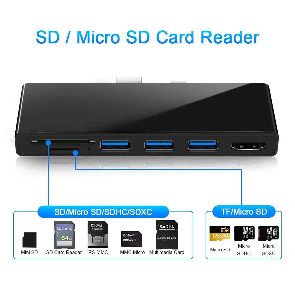 3-Port Usb 3.0 + Hdmi + Sd / Tf Card Reader Hub With 4K Hdmi Adapter 7