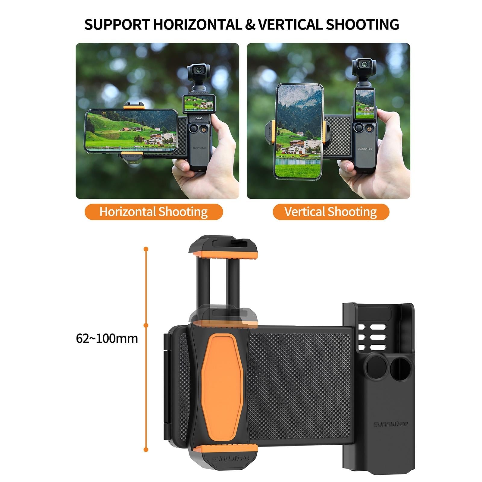 Portable Phone Clamp Holder with Storage Case for Dji Pocket 3 6