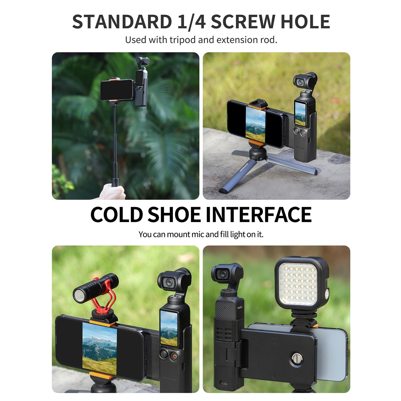 Portable Phone Clamp Holder with Storage Case for Dji Pocket 3 7