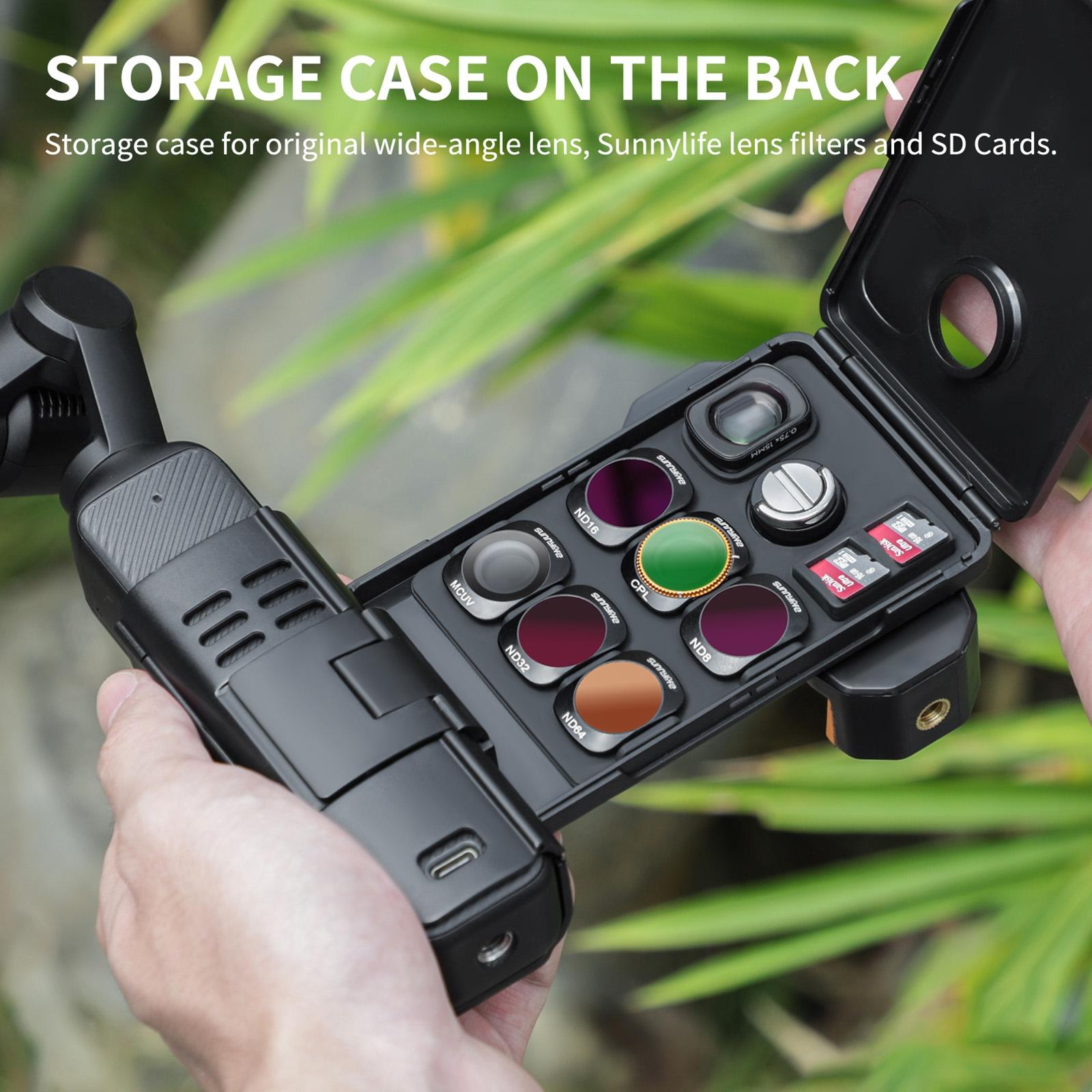 Portable Phone Clamp Holder with Storage Case for Dji Pocket 3 8