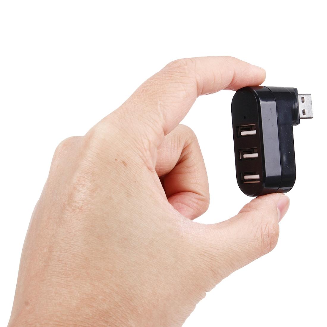 3-Port Usb 2.0 Hub With 180° Rotation - Black 5