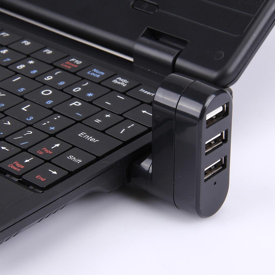 3-Port Usb 2.0 Hub With 180° Rotation - Black 7