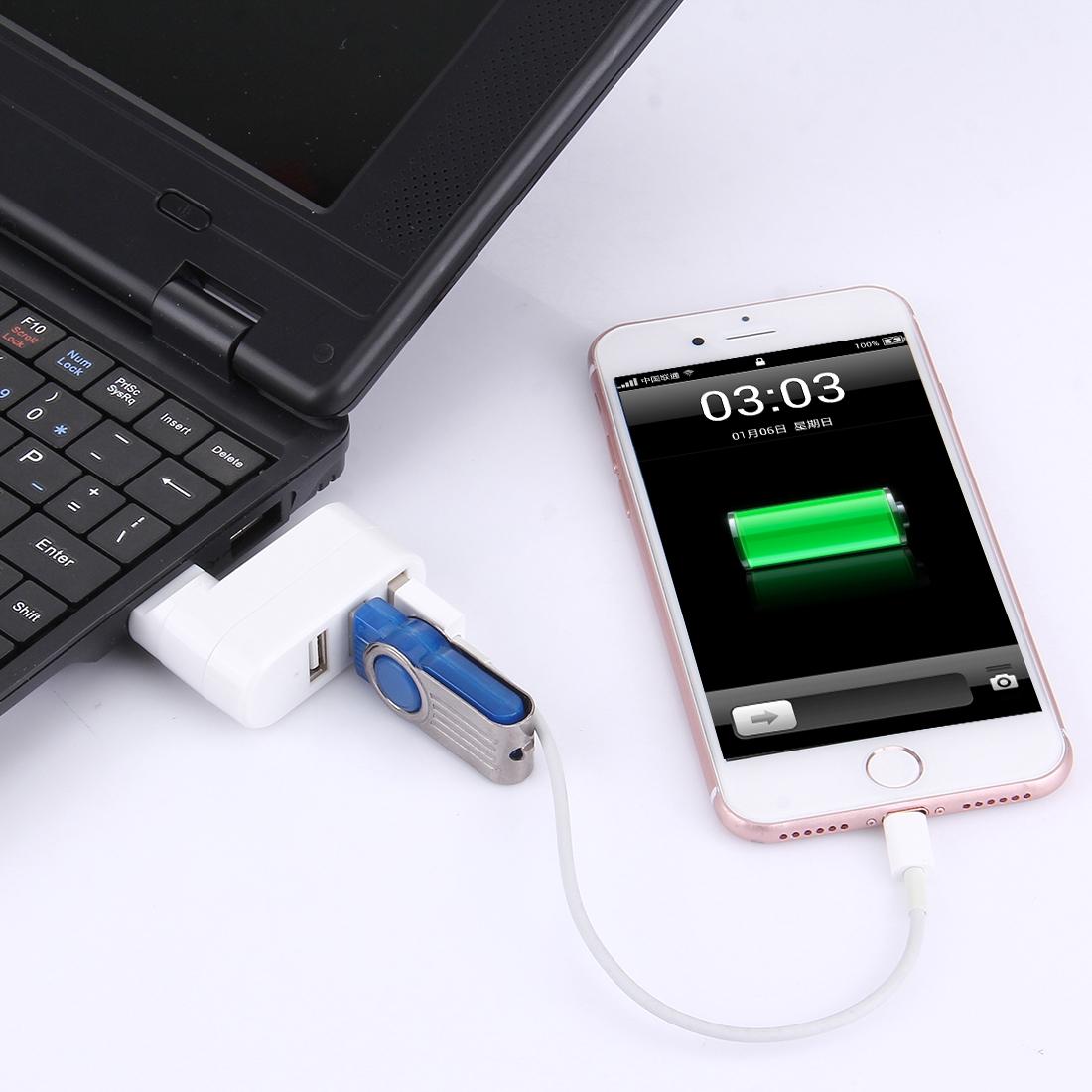 3-Port Usb 2.0 Hub With 180° Rotation - Black 12