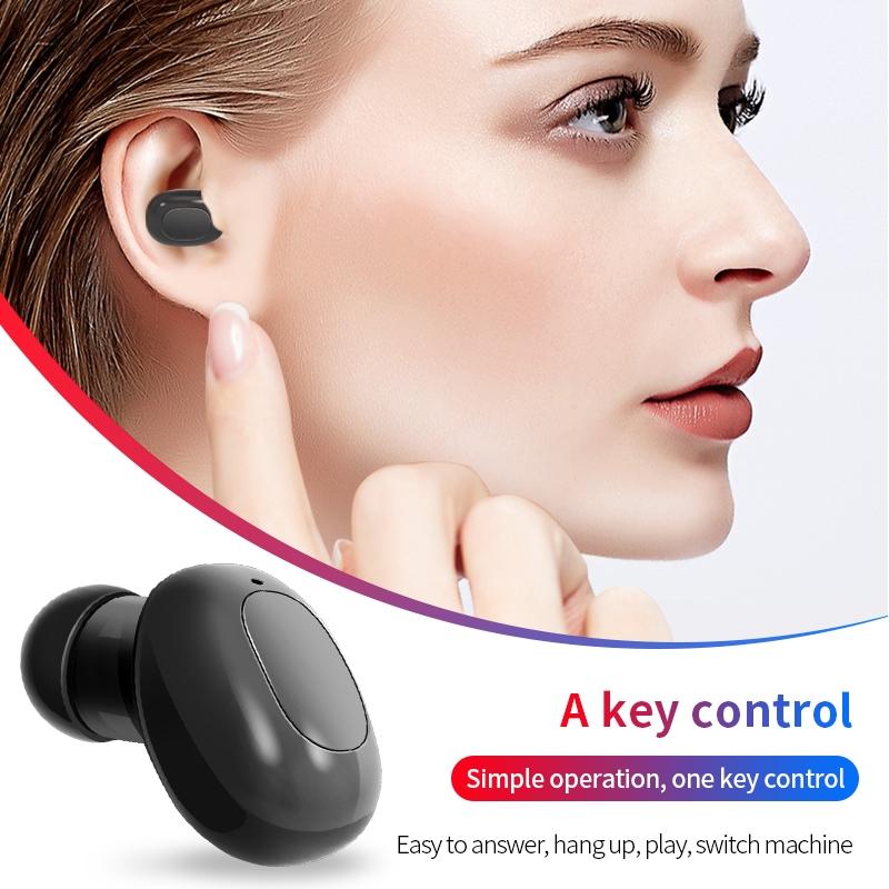 Wireless Bluetooth Earphones - Space Capsule Shape with Magnetic Charging Box & Lanyard - Black 10