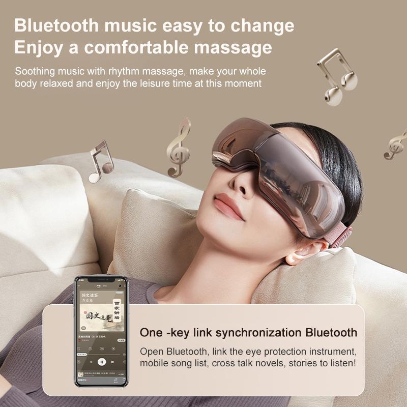 Smart Eye Massager With Hot Compress Air Pressure & Vibration - Black 8
