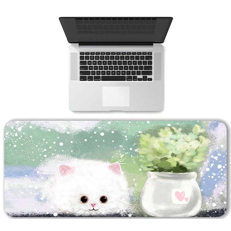 Waterproof Cartoon Mouse Pad Non Slip Design - Yellow Cat 6
