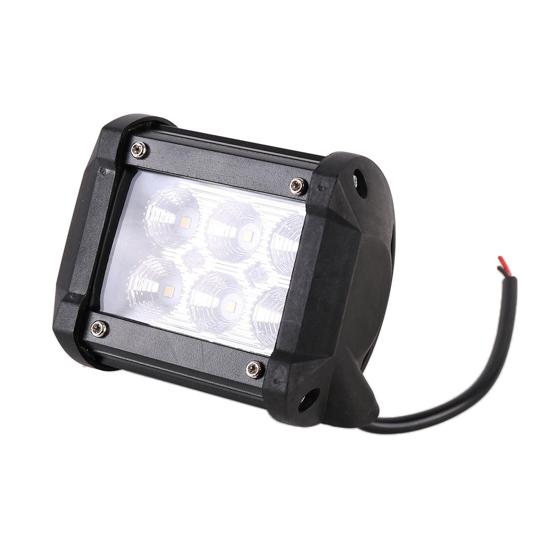 18W 6 Led White Light Floodlight Engineering Lamp / Waterproof Ip67 Suvs Light Dc 10 - 30V Black 3