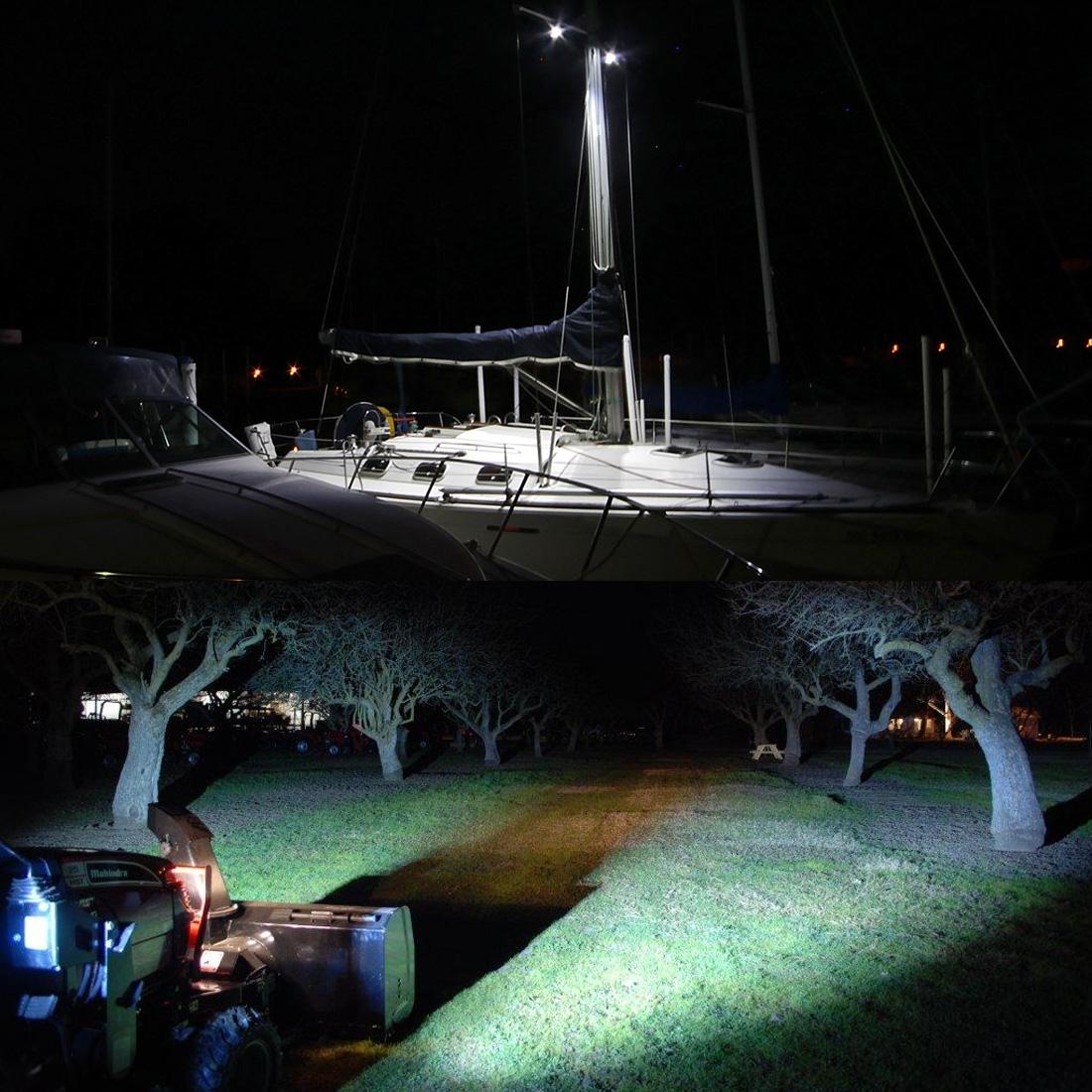 18W 6 Led White Light Floodlight Engineering Lamp / Waterproof Ip67 Suvs Light Dc 10 - 30V Black 6
