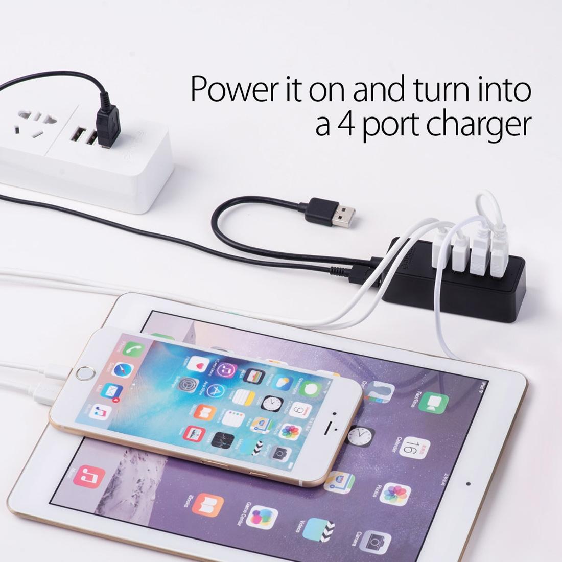 Usb 2.0 Desktop Hub With Micro Usb Cable And Power Supply 6