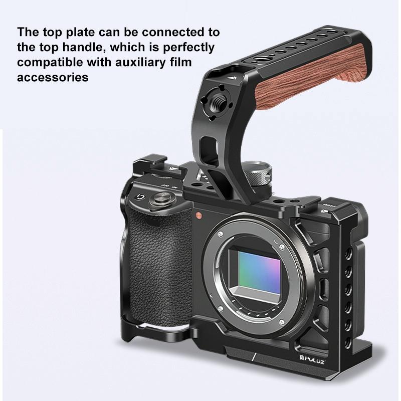 Metal Camera Cage For Sony A6500 / A6400 / A6300 / A6000 - Stabilizer Rig Black 11