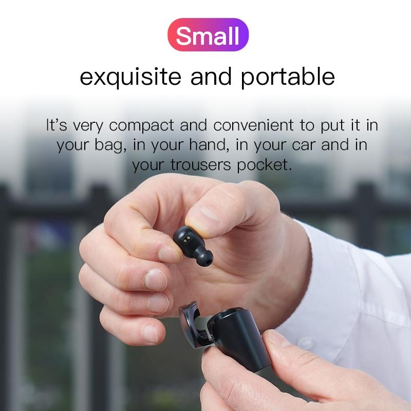 Bluetooth 5.0 Wireless Earbuds with Charging Case - Black 13