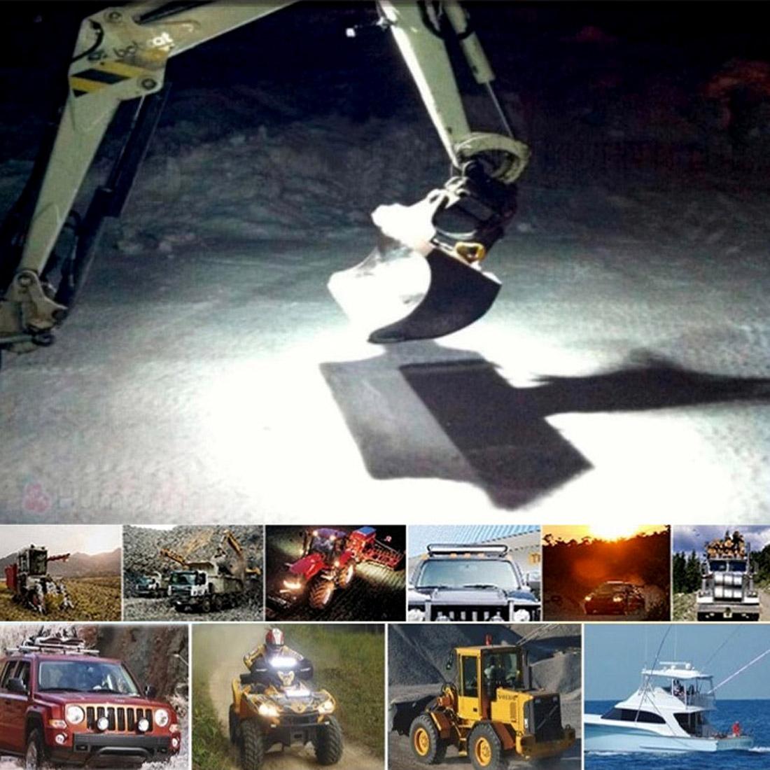 18W Cree 6 Led White Light Condenser Engineering Lamp / Waterproof Ip67 Suvs Light Dc 10 - 30V Black 10