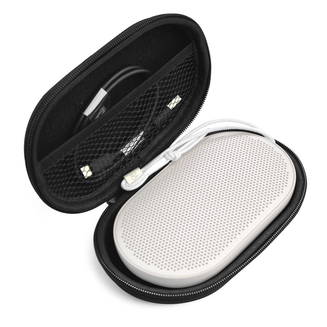 Protective Bag with Carabiner for b & o Beoplay P2 Bluetooth Speaker 2 Pcs - Black 6