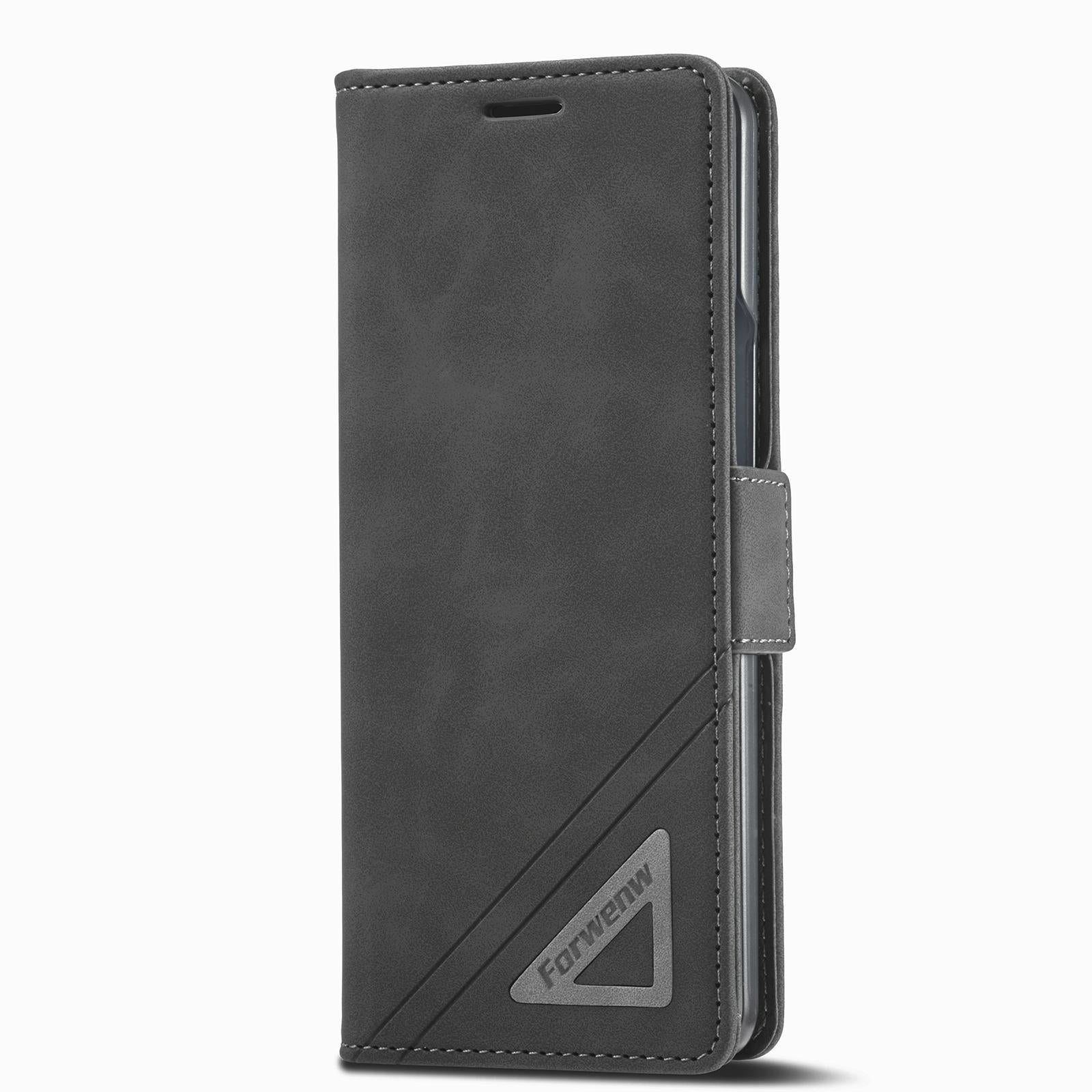 For Samsung Galaxy Z Fold4 5G Leather Dual Side Buckle Phone Cover - Dark Cyan 14