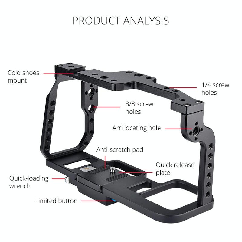 Video Camera Cage Stabilizer For Dji Bmpcc 4K - Black C9 5