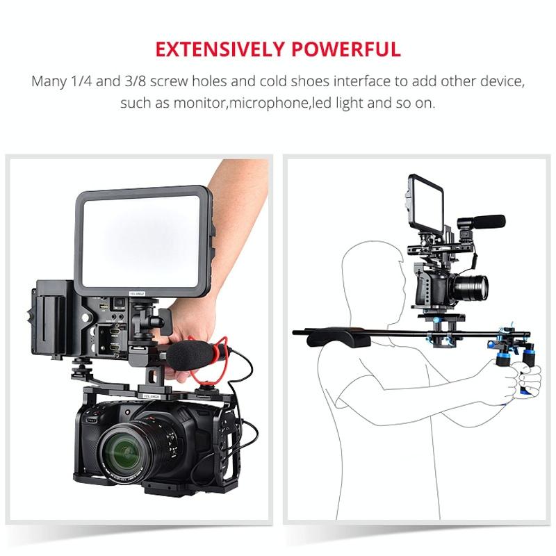 Video Camera Cage Stabilizer For Dji Bmpcc 4K - Black C9 10