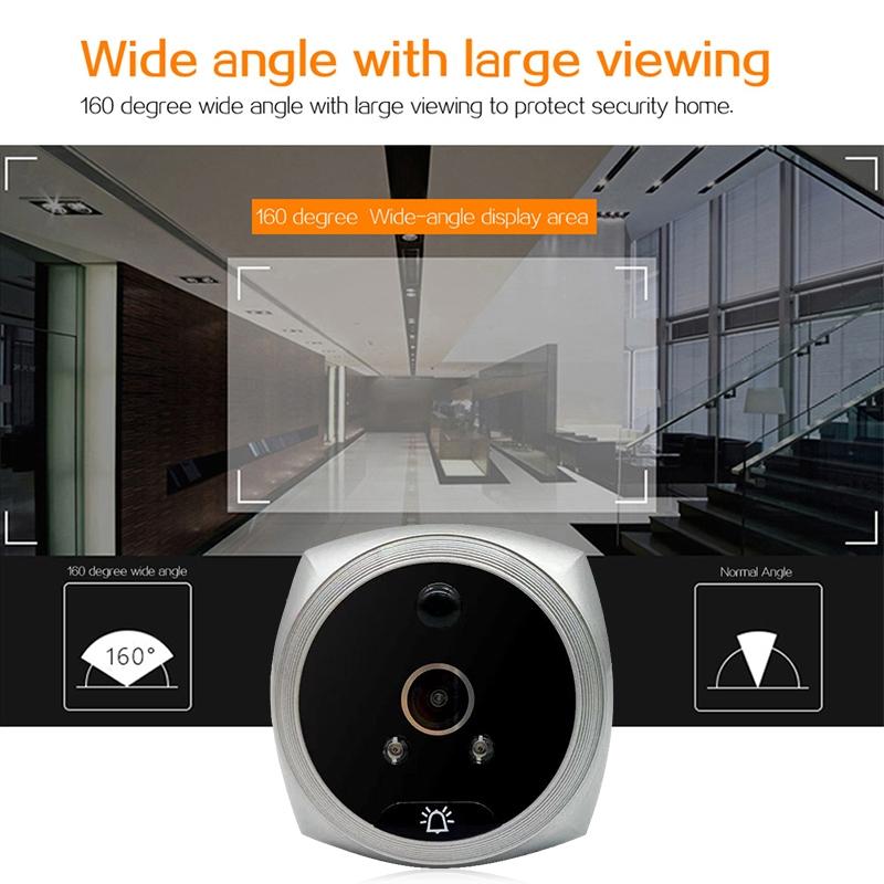 Smart Cat Eye Video Doorbell With 4.5 1080P Hd Screen Night Vision & Motion Detection - Black 6