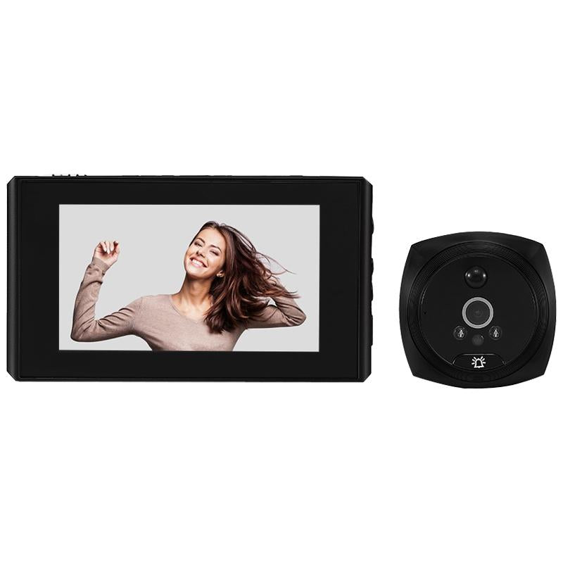 Smart Cat Eye Video Doorbell With 4.5 1080P Hd Screen Night Vision & Motion Detection - Black 11