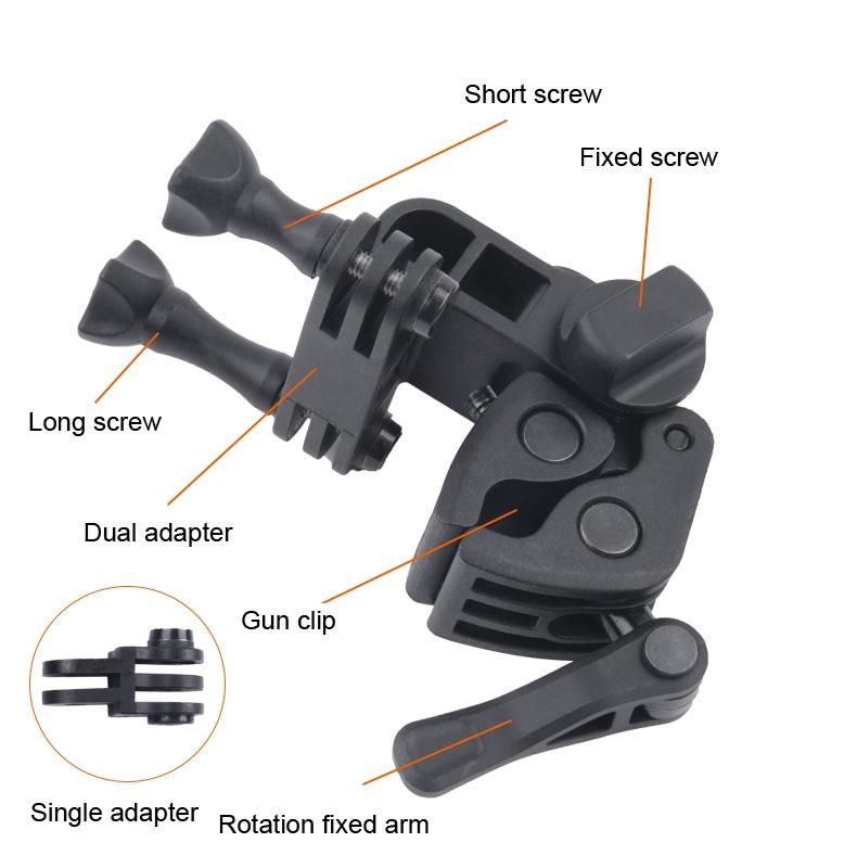 Waterproof Clamp Mount Adapter Kit for Gopro Hero6 / 5 with Back Cover 4