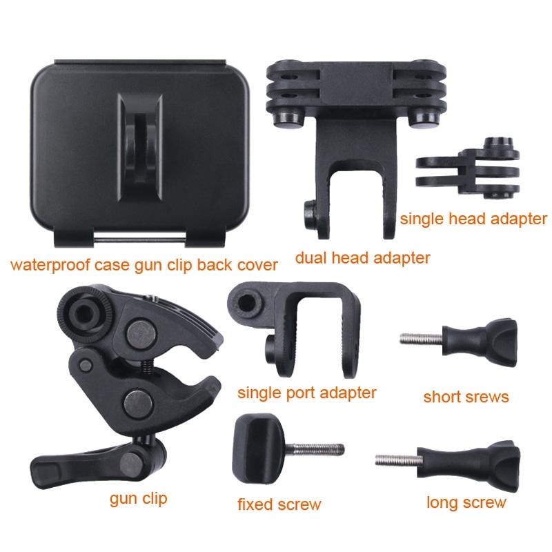 Waterproof Clamp Mount Adapter Kit for Gopro Hero6 / 5 with Back Cover 8