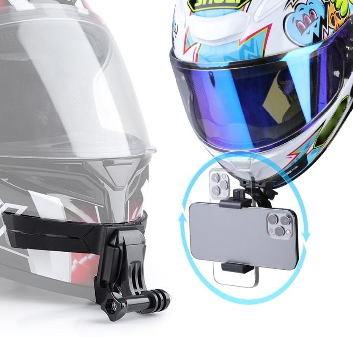Helmet Mount Kit for Action Camera with Phone Clamp and Adapter 6