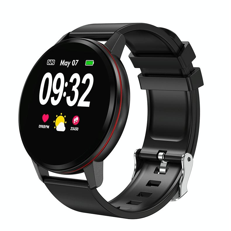 Waterproof Smart Bracelet With Colour Screen - Call Heart Bp Sleep Oxygen Monitoring - Black