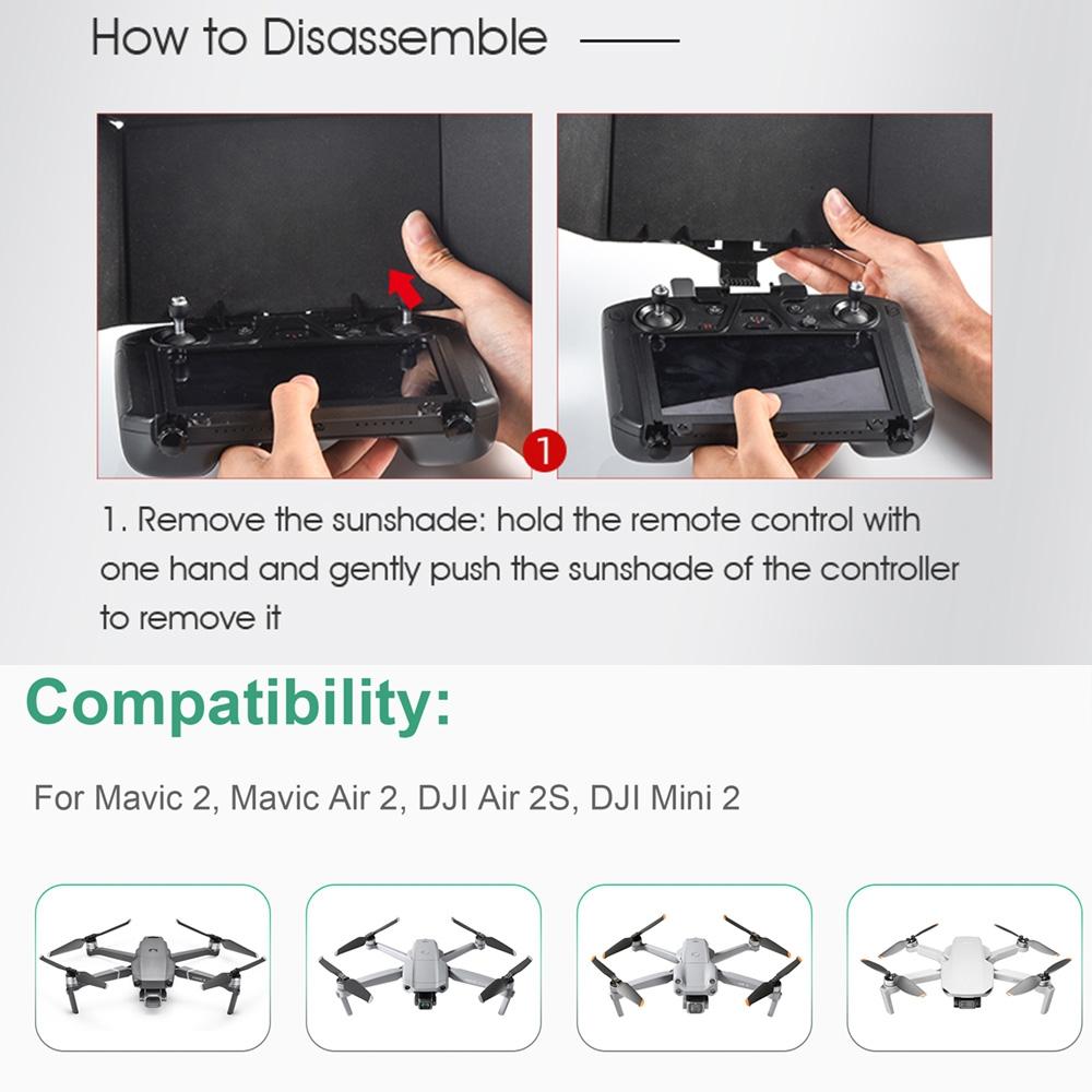 Foldable Sunshade with Screen Bracket for Dji Mavic Drones 8