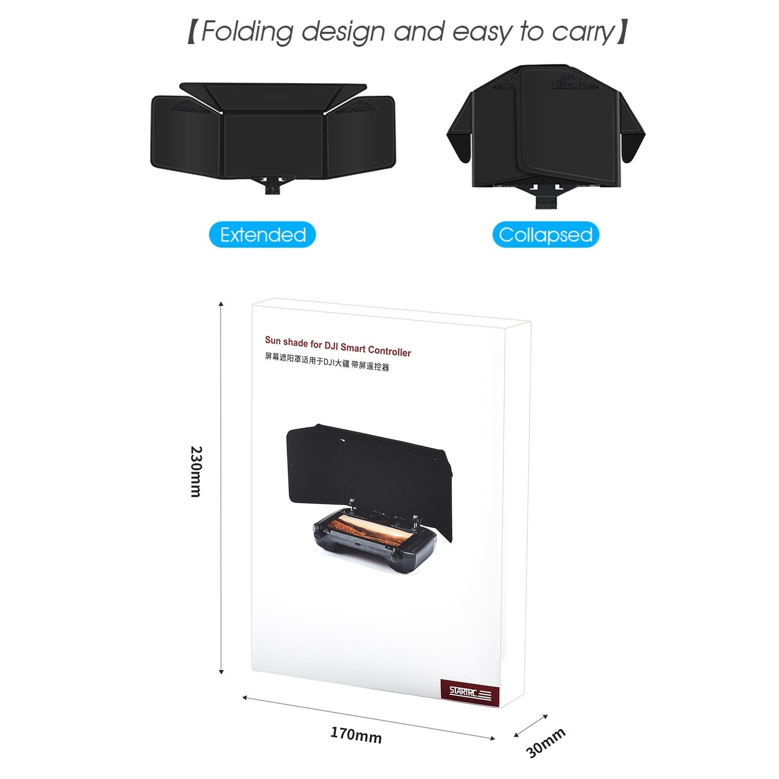 Foldable Sunshade with Screen Bracket for Dji Mavic Drones 9