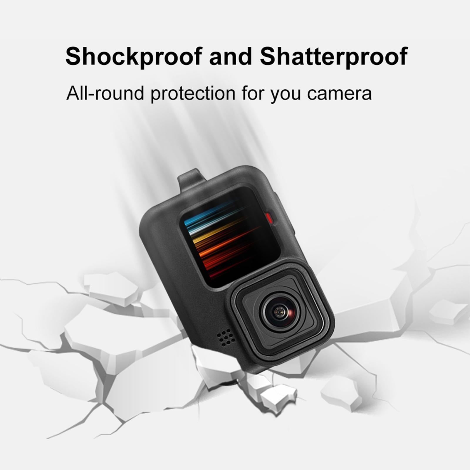 Silicone Protective Case with Wrist Strap and Lens Cover for Gopro Hero12 6