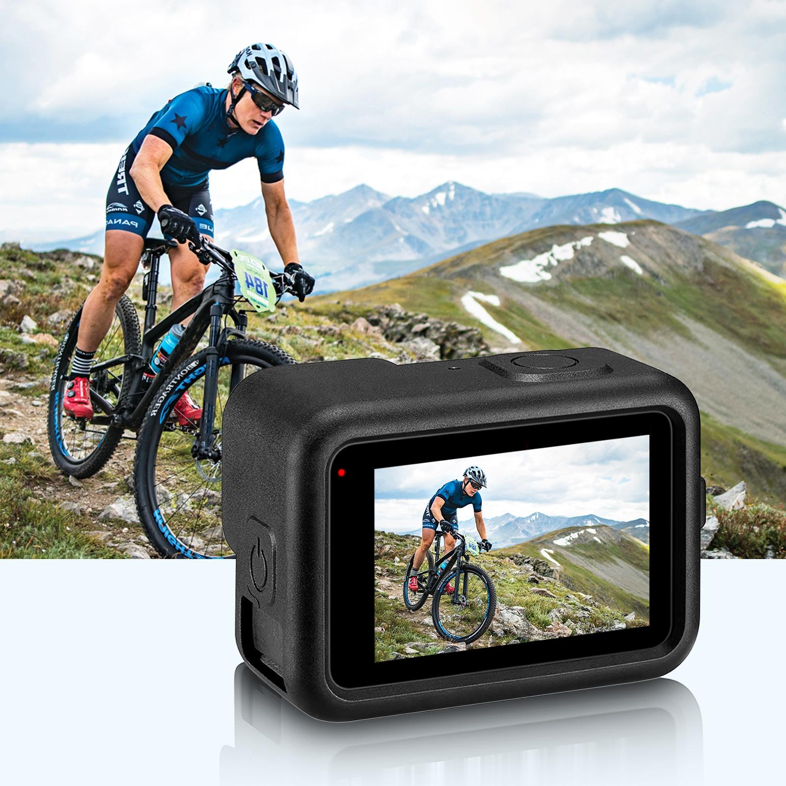 Silicone Protective Case with Wrist Strap and Lens Cover for Gopro Hero12 8