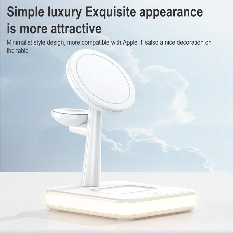 15W Wireless Fast Charger With 360° Rotating Holder - Black 4