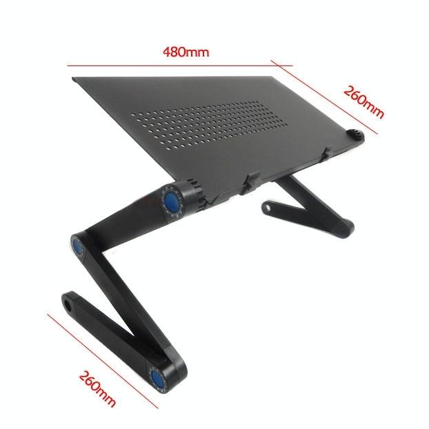Adjustable Foldable Laptop Stand - Portable Aluminium Alloy - 360 Degree Rotation 4