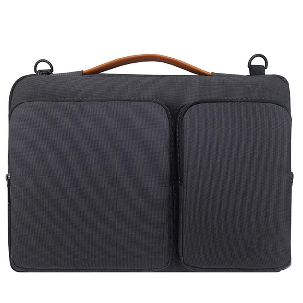 Waterproof Nylon Laptop Handbag with Trolley Strap - Fits 13-14 Inch Laptops - Black 3