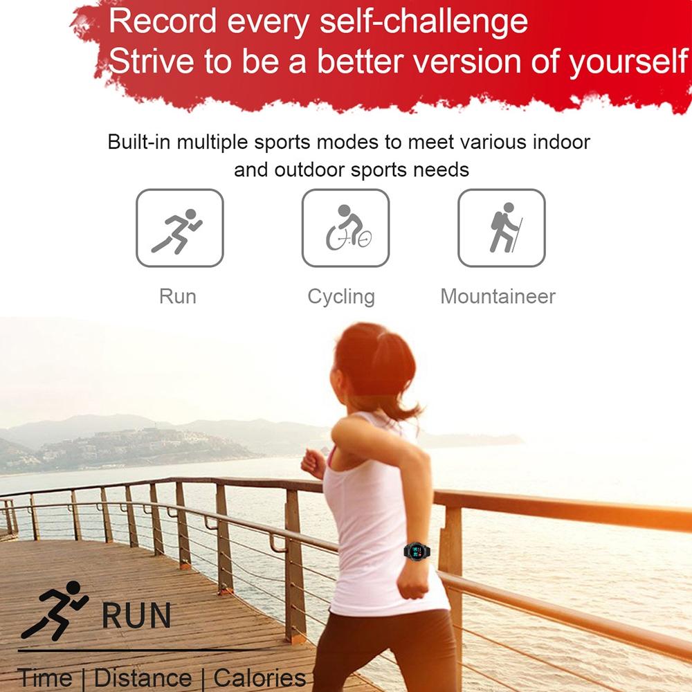 1.3 Inch Colour Round Screen Sport Smart Watch Support Heart Rate / Multi-Sports Mode - Black 6