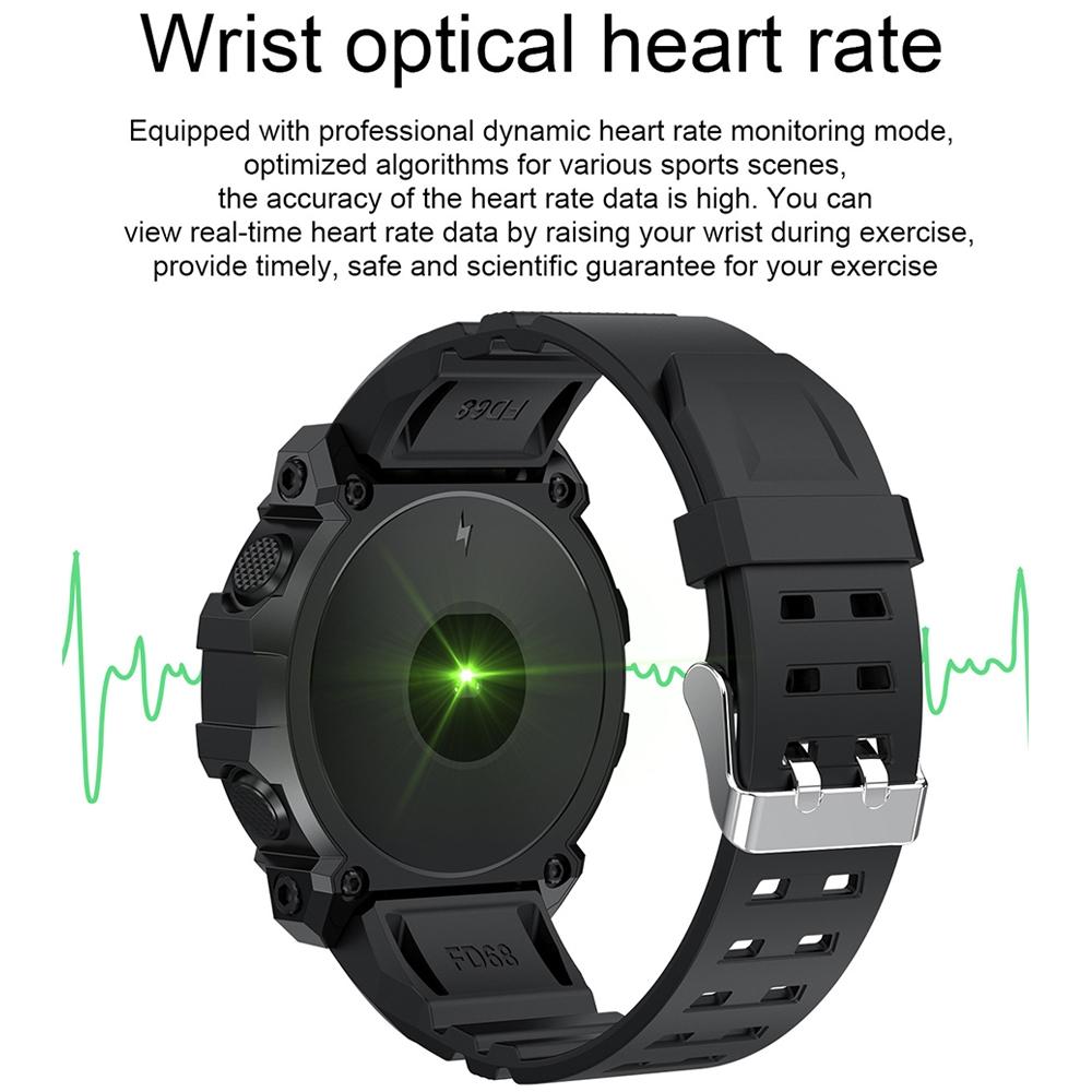 1.3 Inch Colour Round Screen Sport Smart Watch Support Heart Rate / Multi-Sports Mode - Black 7