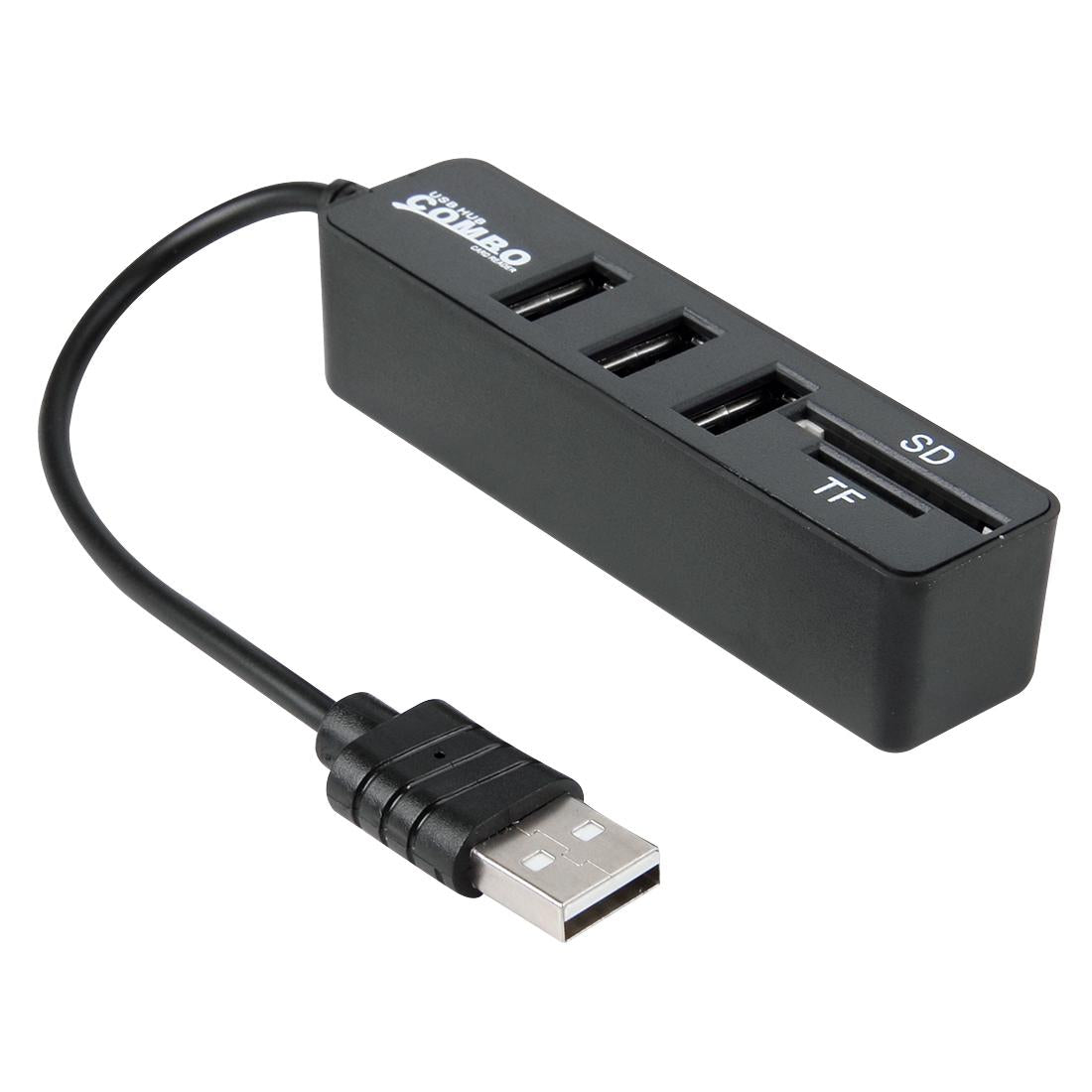 3-Port Usb Hub + Micro Sd Card Reader For Windows & Mac 3